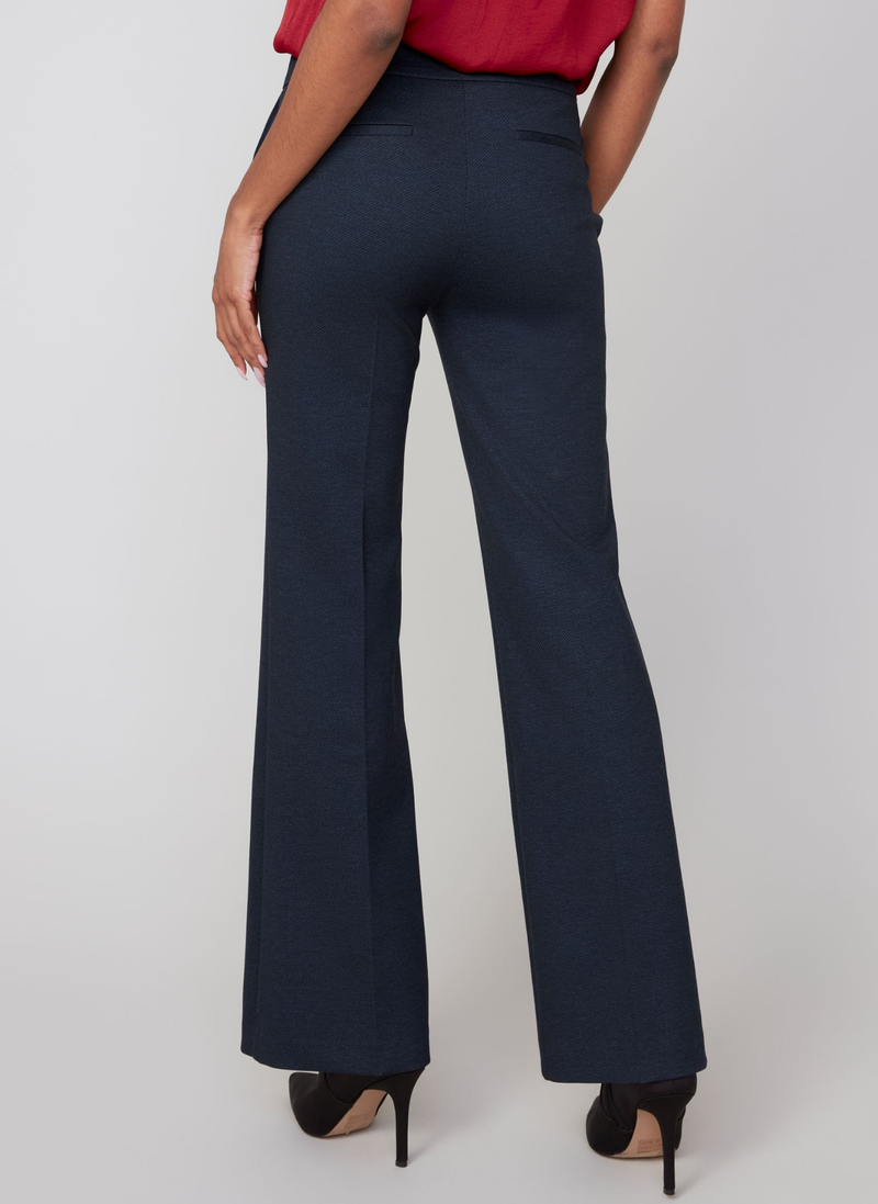 Printed Ponte Full Leg Pant