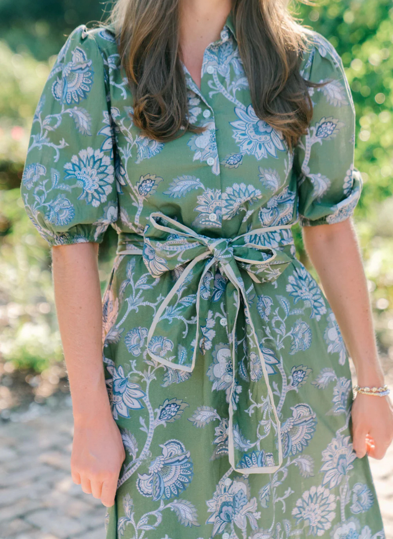 Leila Midi Dress- Ivory Vine