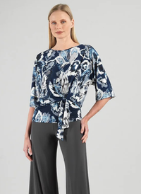 Moonlit Floral Side Tie Top