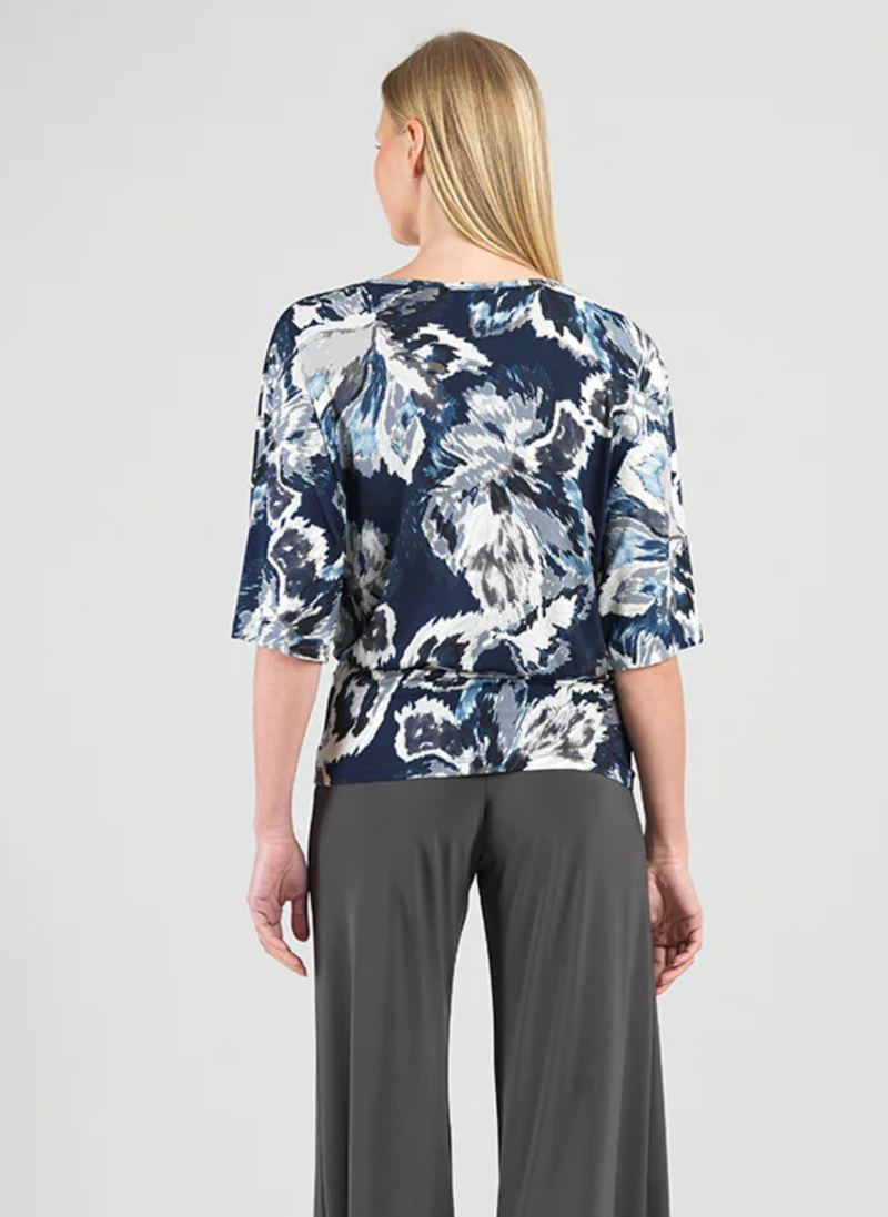 Moonlit Floral Side Tie Top