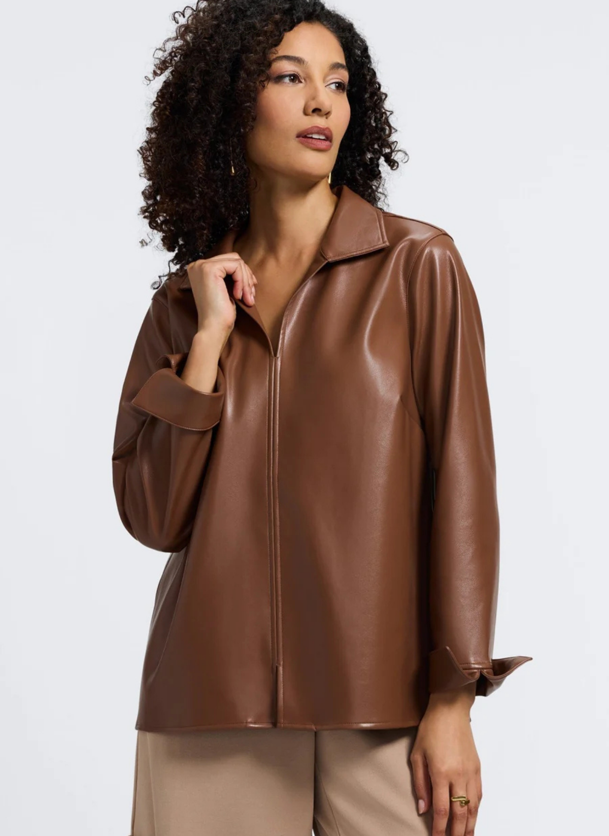 Agnes Vegan Leather Top