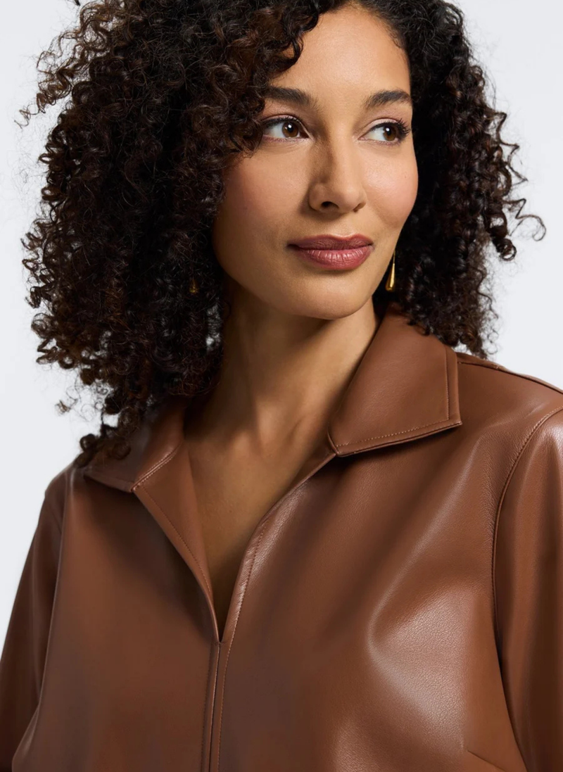 Agnes Vegan Leather Top