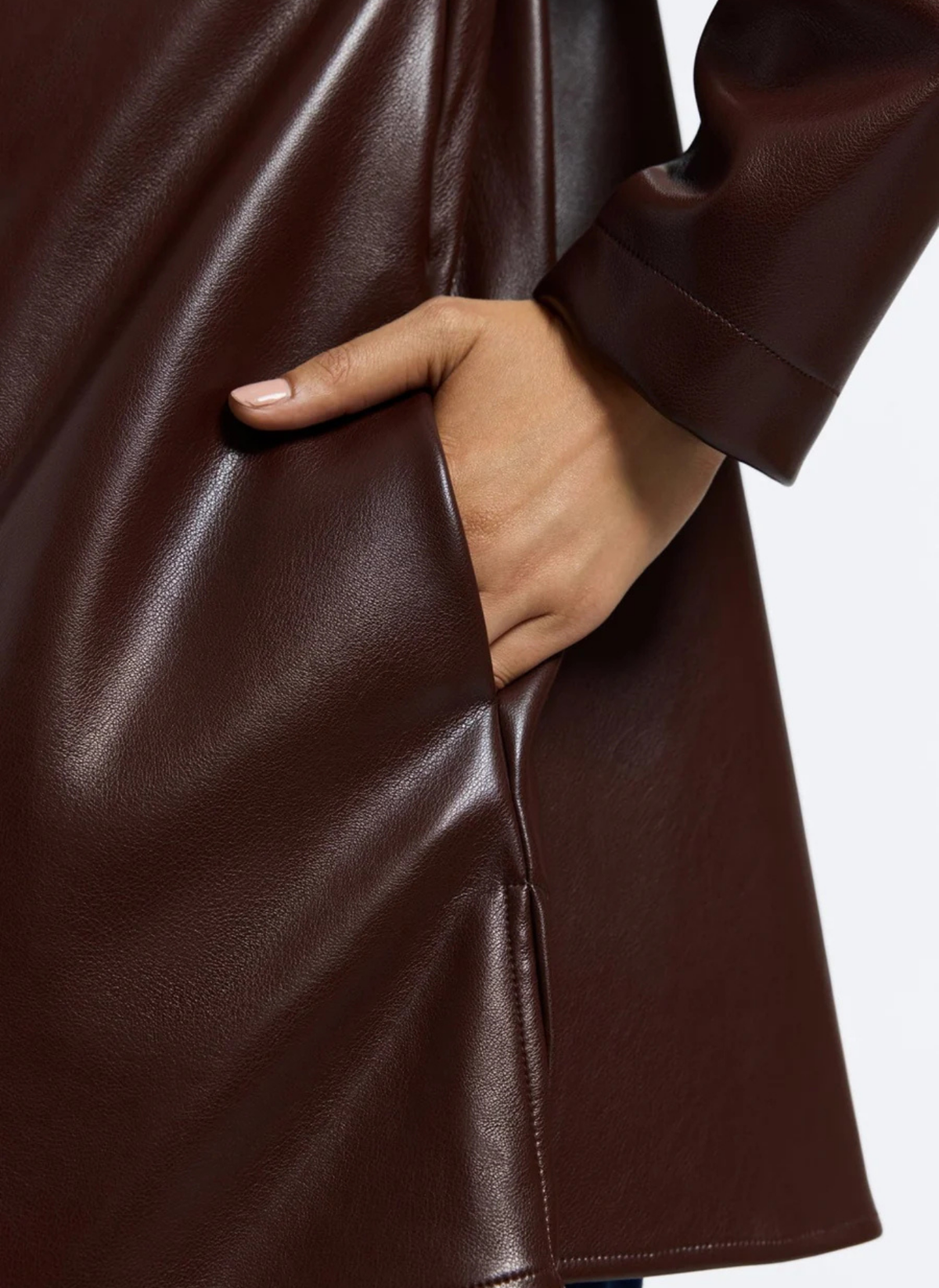 Carolina Vegan Leather Shacket