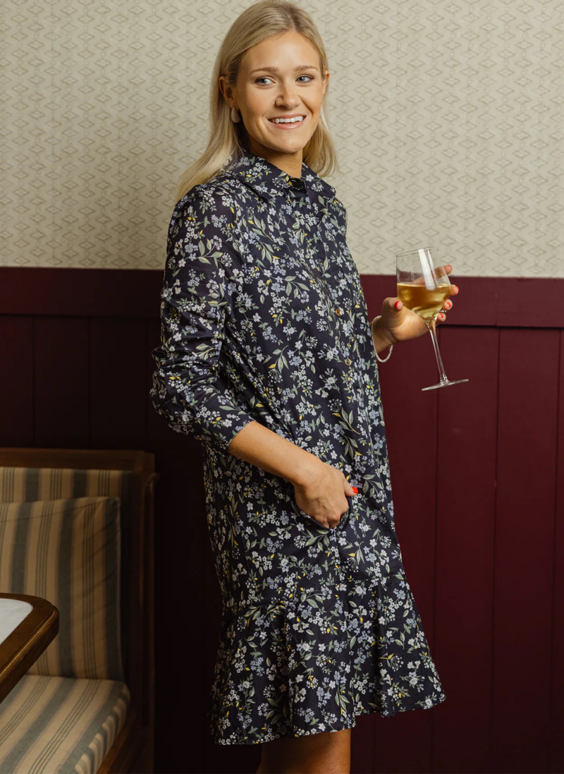 Iris Drop Waist Shirt Dress
