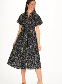 Callahan Dress- Navy Fall Floral