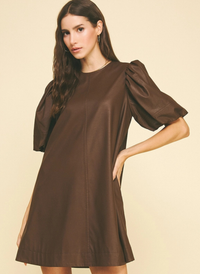 Abigail Faux Leather Dress