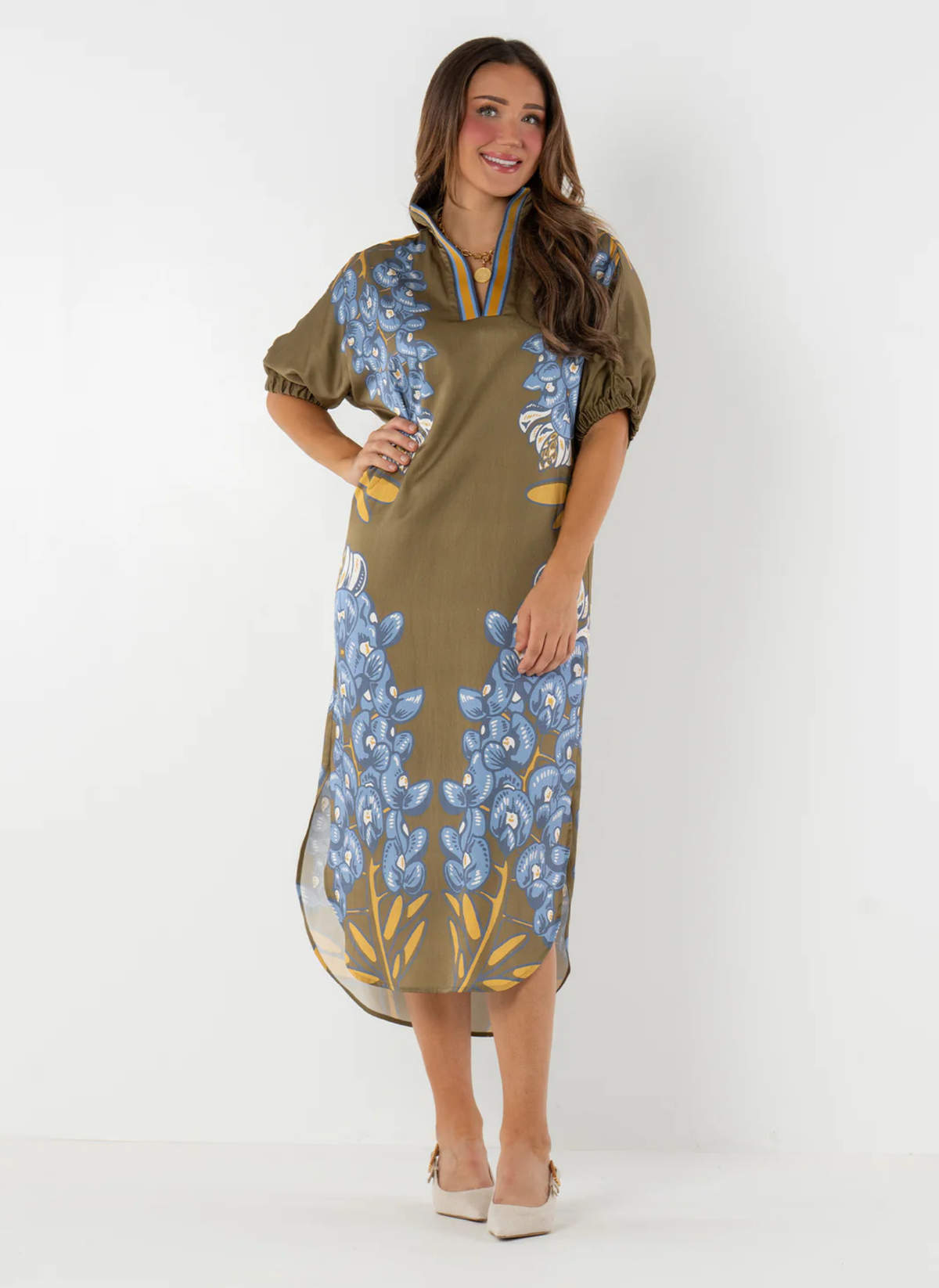 Poppy Caftan- Bluebonnet