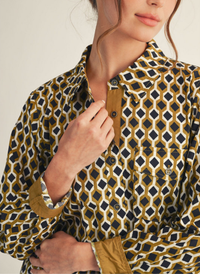 Brushed Geo Shirt Dress