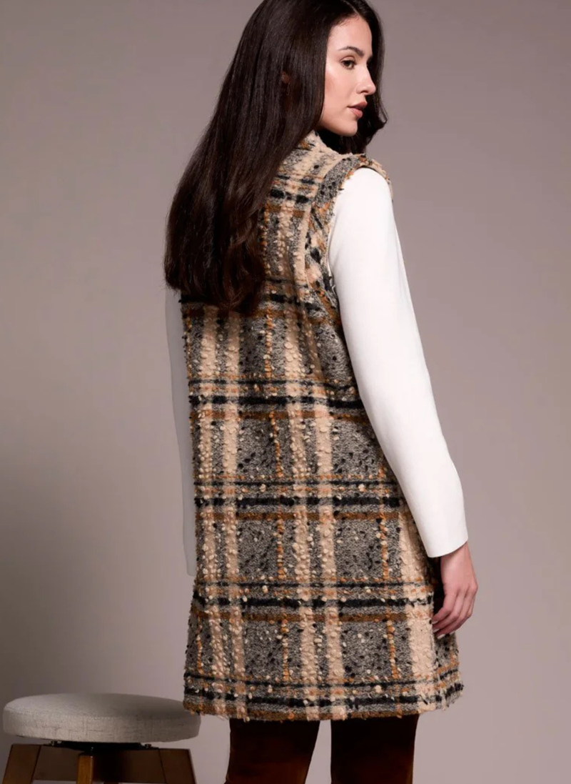 Wide Notch Button Front Vest
