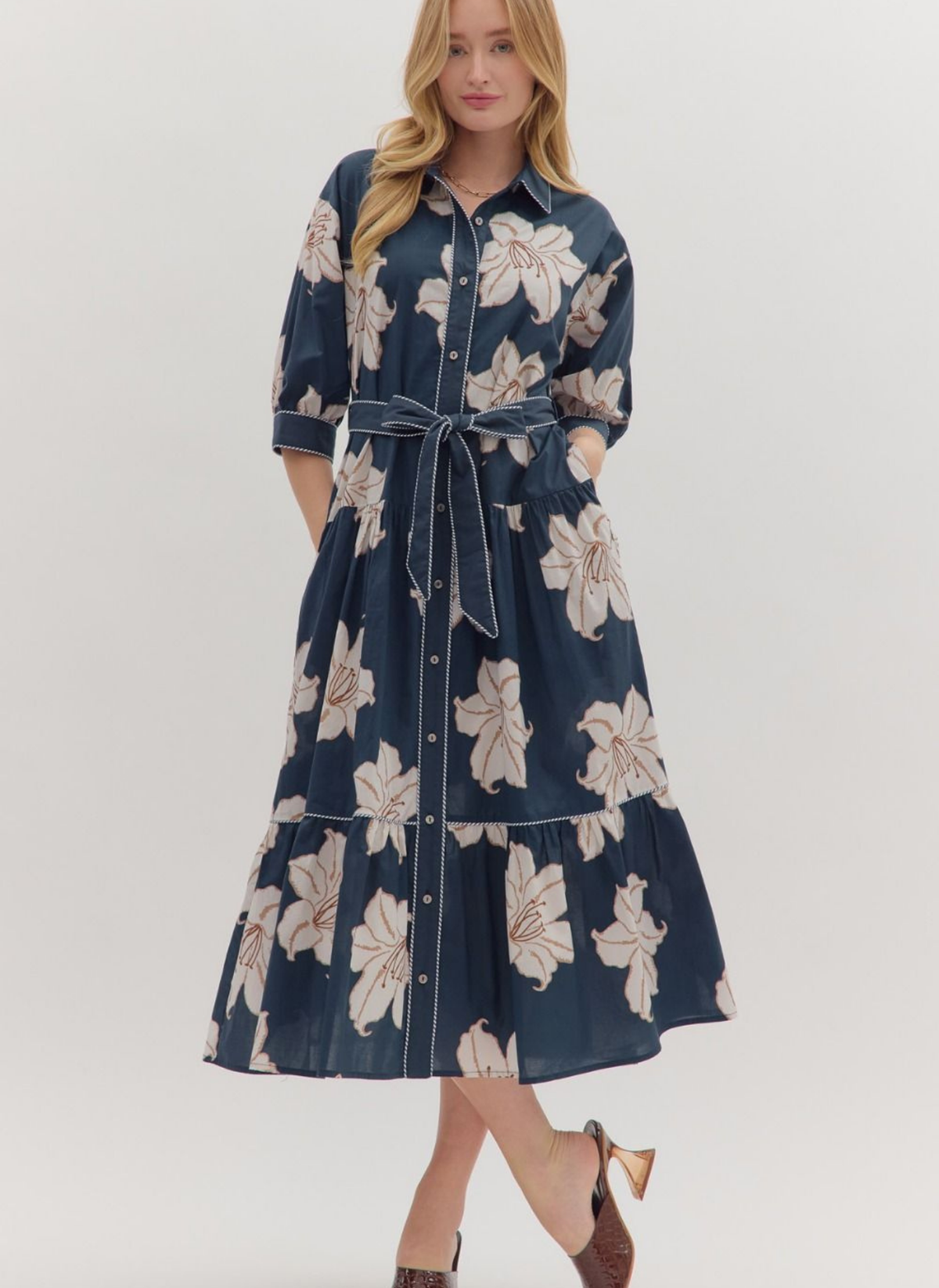 Natalie Floral Midi Dress