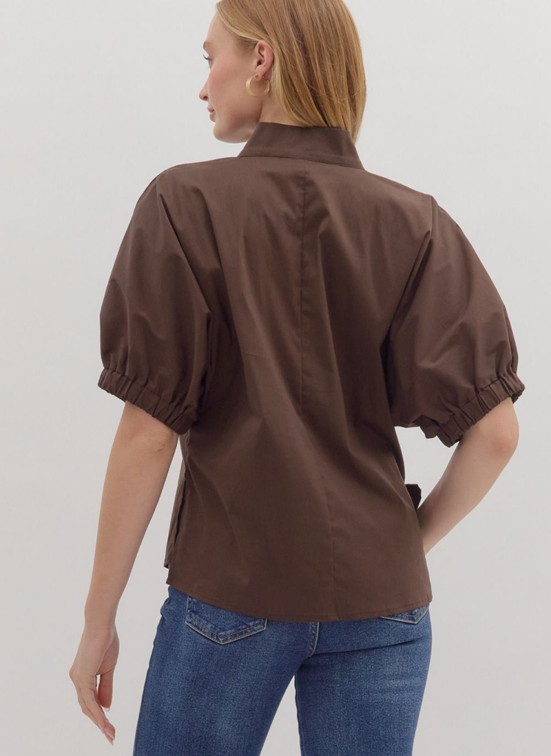 Poplin Relaxed Shoulder Top