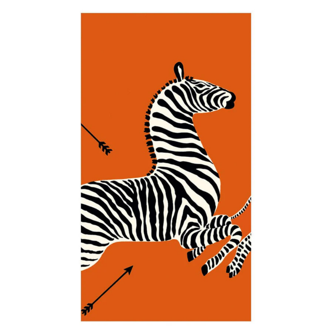 Orange Zebra Guest Towels