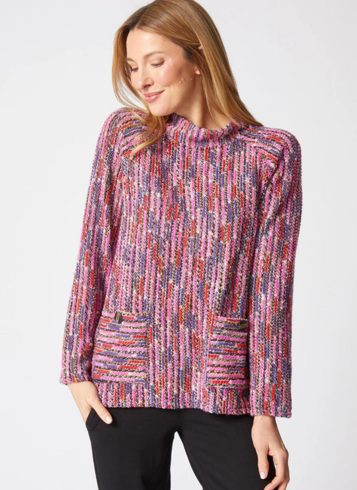 Mosaic Knit Pullover