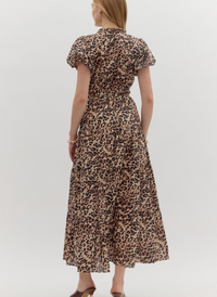 Spotted Leopard Tiered Dress