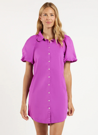 Lovey Shirt Dress- Amethyst