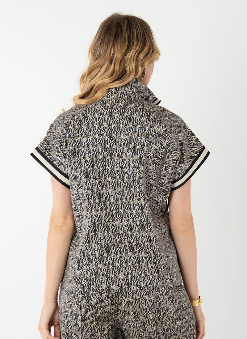 Poppy Pullover- Black Tonal Monogram