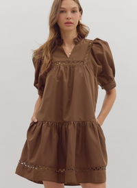 Crotchet Lace Mini Dress