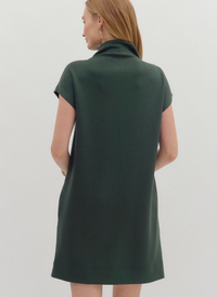 Mock Neck Sporty Shift Dress