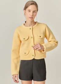 Rounded Hem Pocket Cardigan