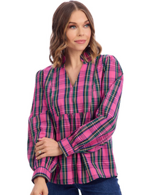 Mitzy Plaid Top