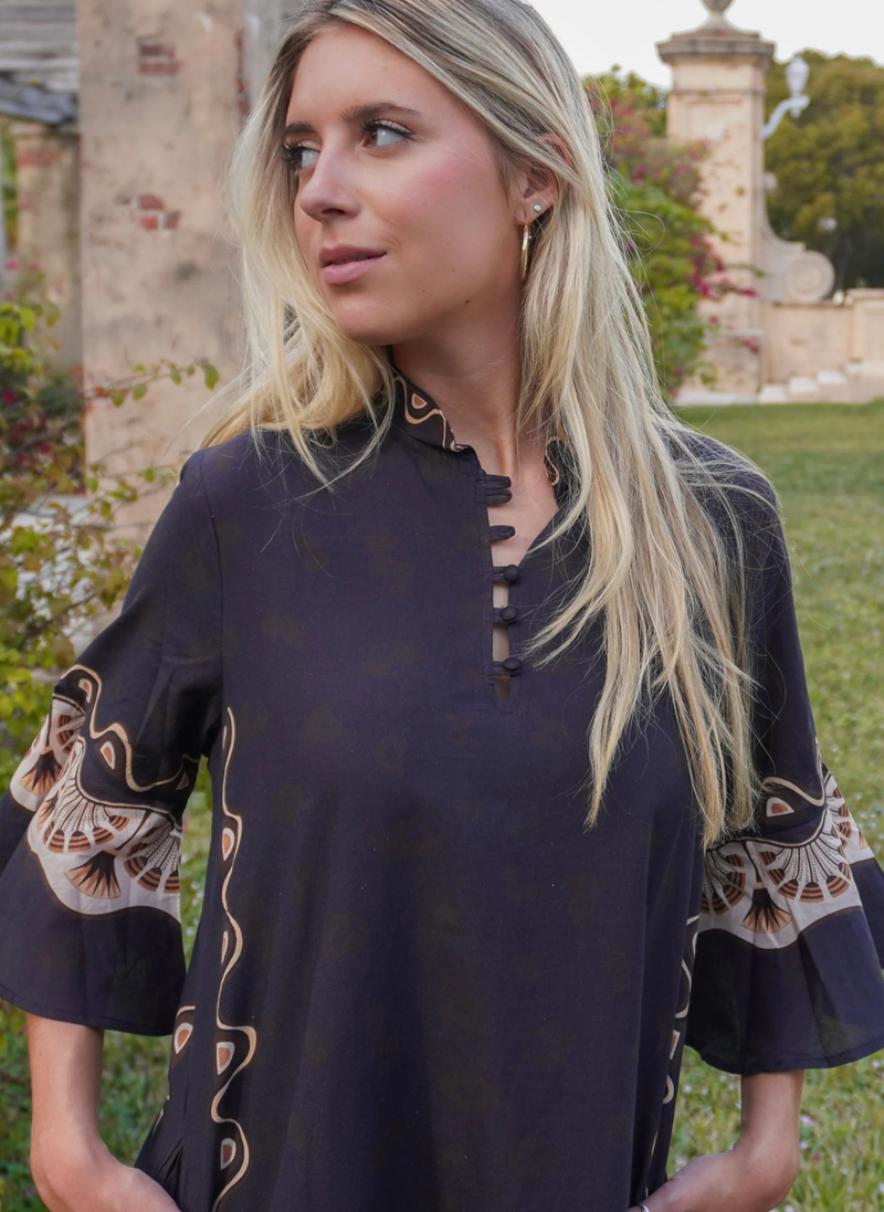 Como Midi Dress- Cheetah Black