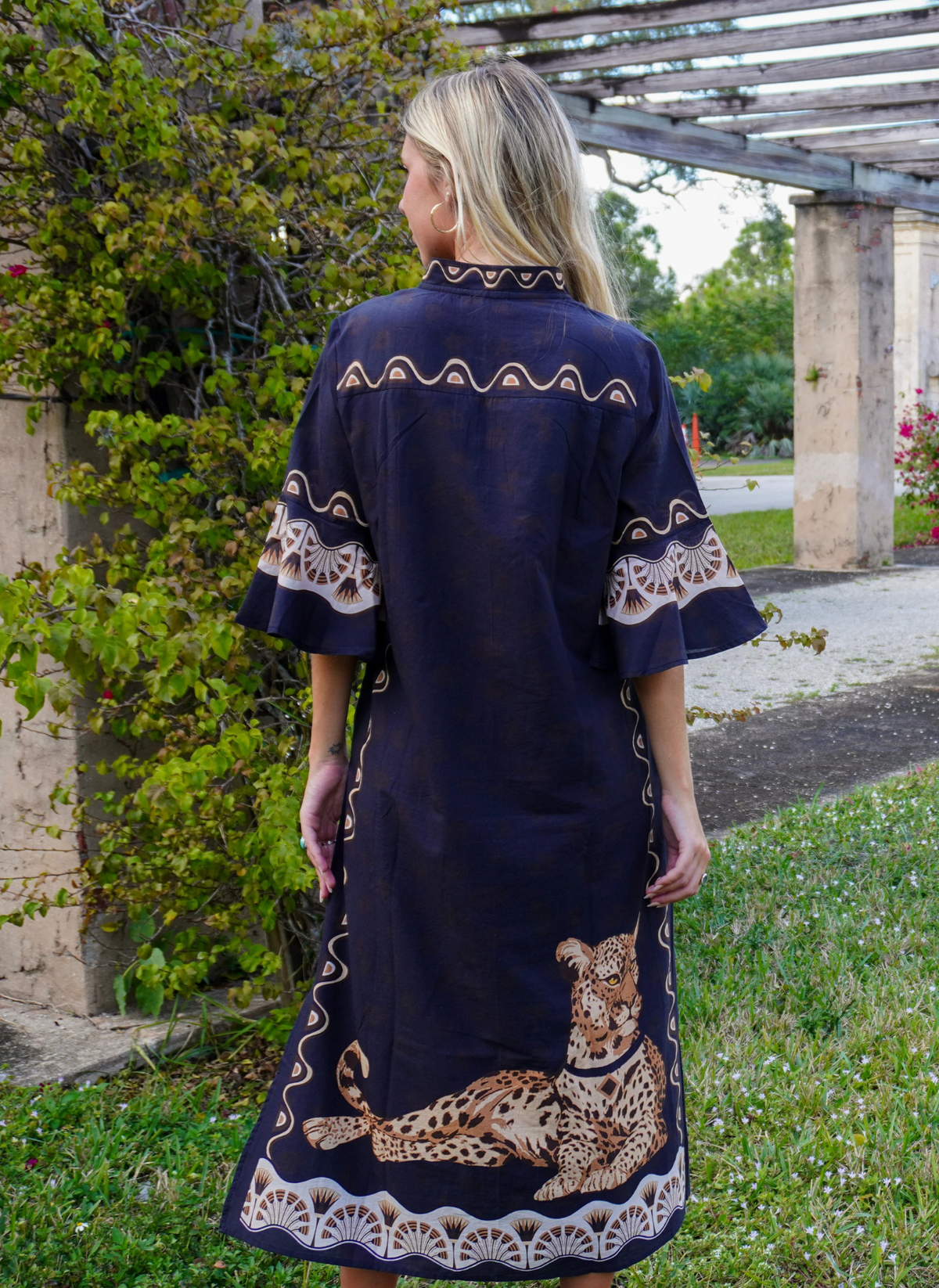 Como Midi Dress- Cheetah Black