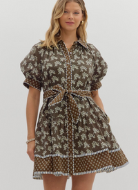 Prairie Bloom Mini Dress