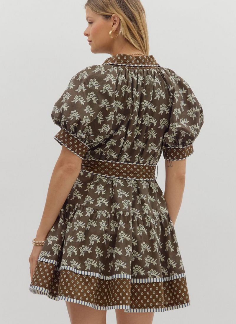 Prairie Bloom Mini Dress