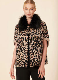 Faux Fur Trim Cardigan