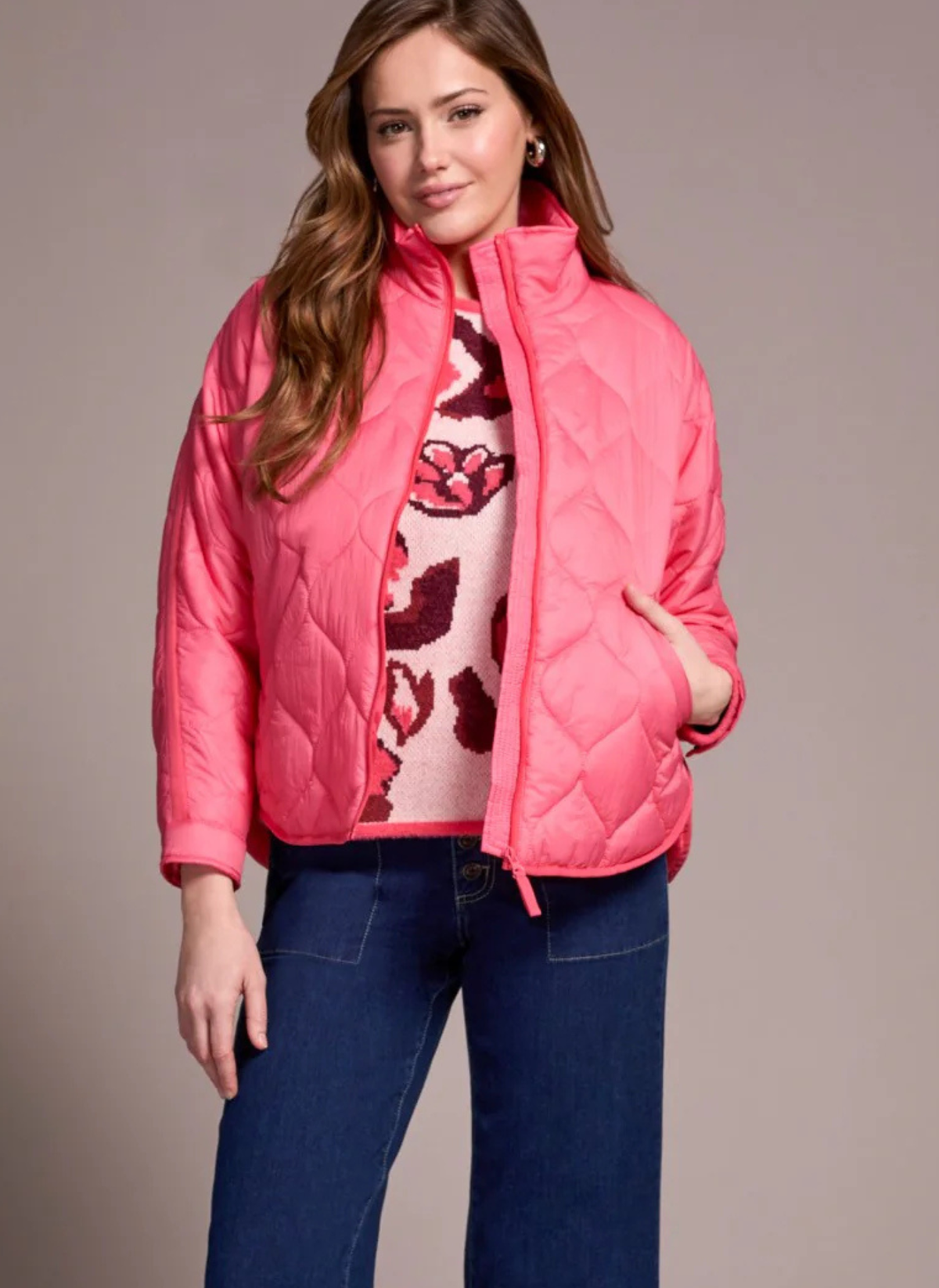 Lightweight Drop Shoulder Quilted Puffer