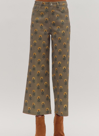 Marigold Crop Flare Denim