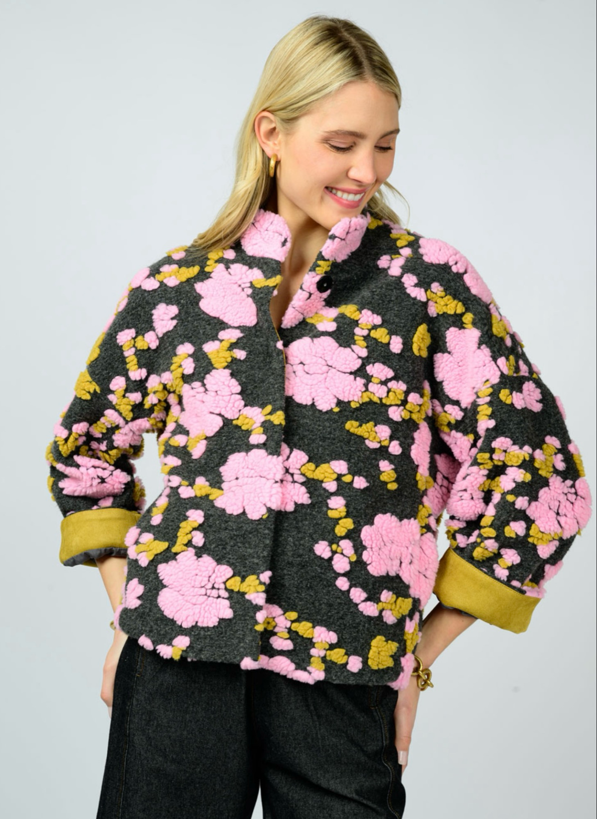 Puff Floral Short Jacket