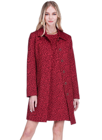 Cheetah Brocade Fitted Coat