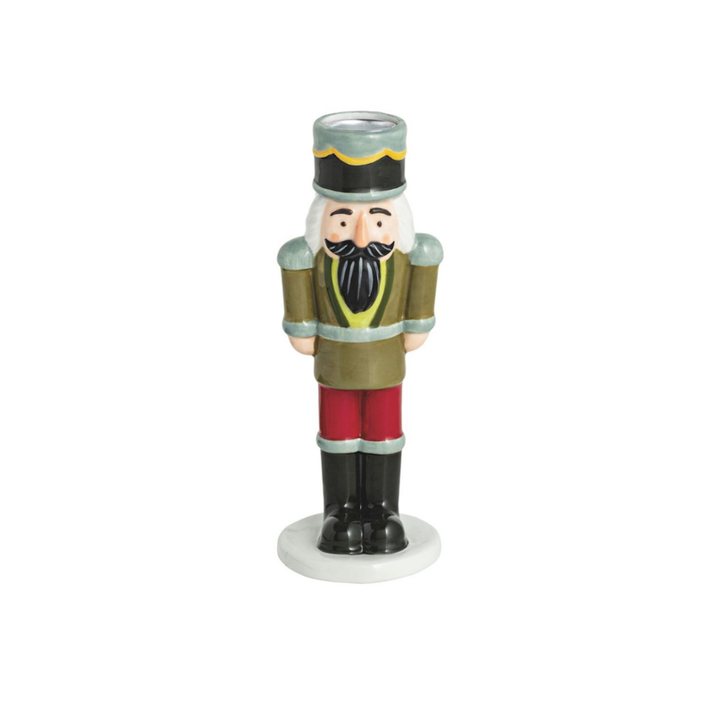 Painted Nutcracker Taper Holder