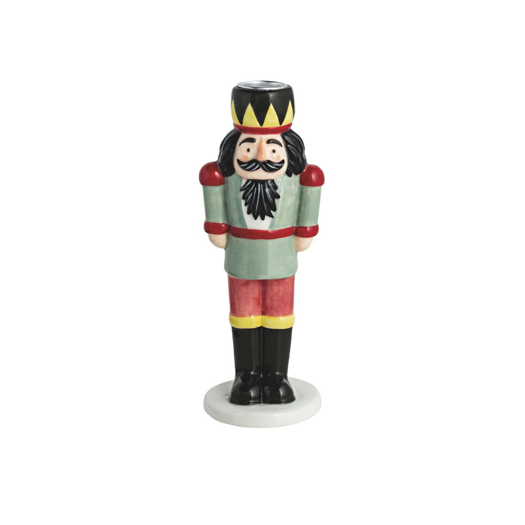 Painted Nutcracker Taper Holder