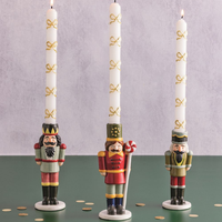 Painted Nutcracker Taper Holder