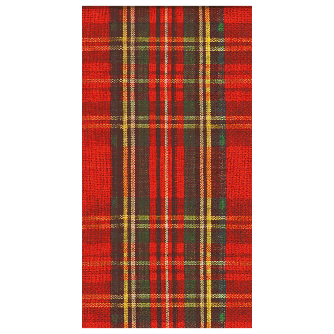 Red Classic Check Guest Towels