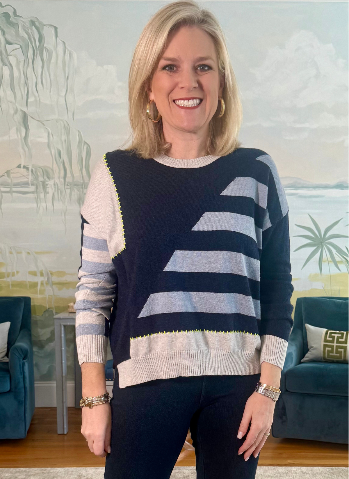 Handwork Stripe Sweater