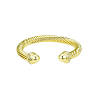 Crystal & Cable Cuff Bracelet