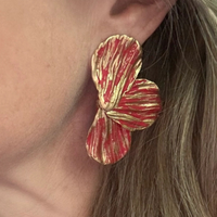 Polymer Clay Gold Leaf Earrings