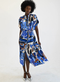 long sleeve scarf print dress Veronica Beard Carstowe Scarf-Print Mini Dress | Light Pistachio Multi