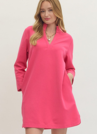 Caroline 3/4 Sleeve Shift Dress