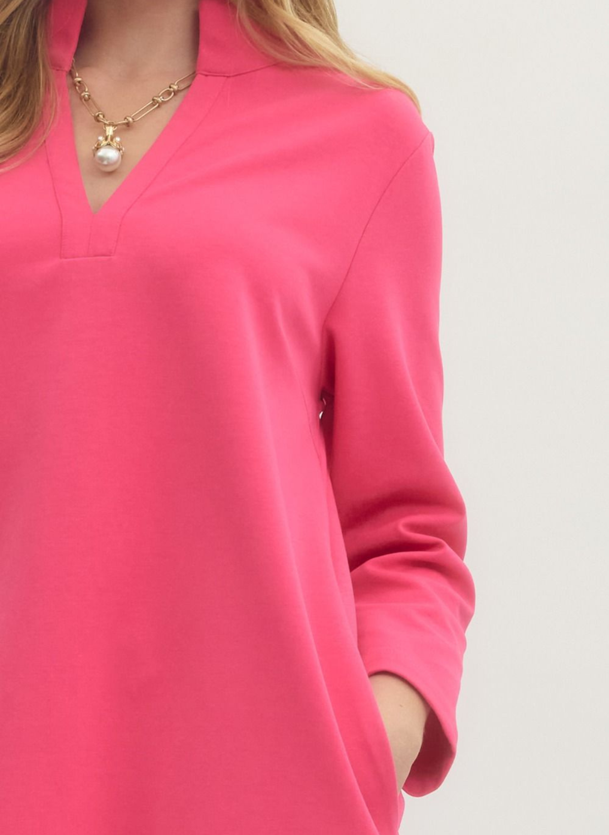 Caroline 3/4 Sleeve Shift Dress