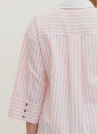Swing Hem Stripe Shirt Dress