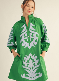 Kit Baroque Floral Dress