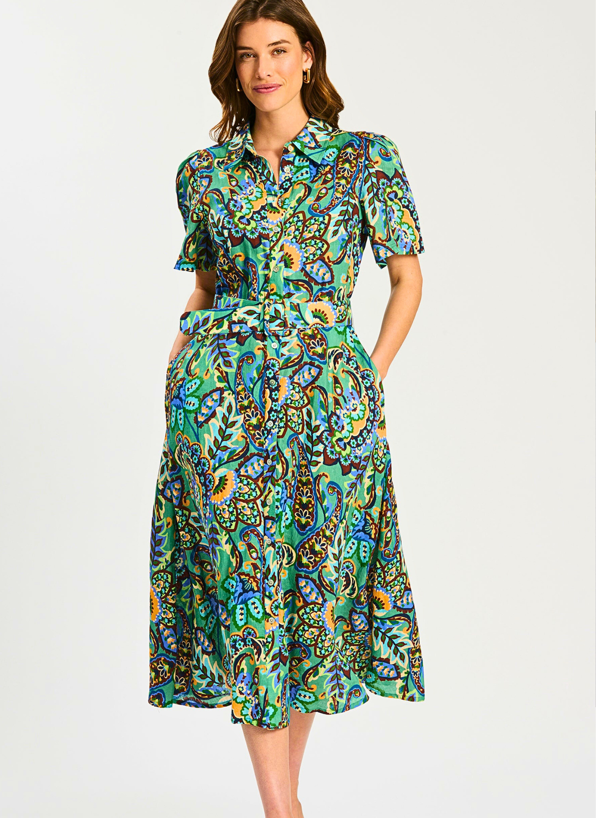 Asha Midi Dress - Fiesta Paisley
