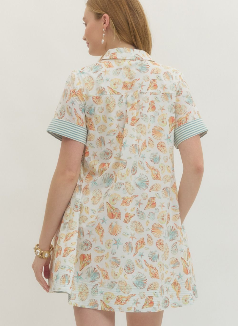 Sally Seashell Shirt Dress