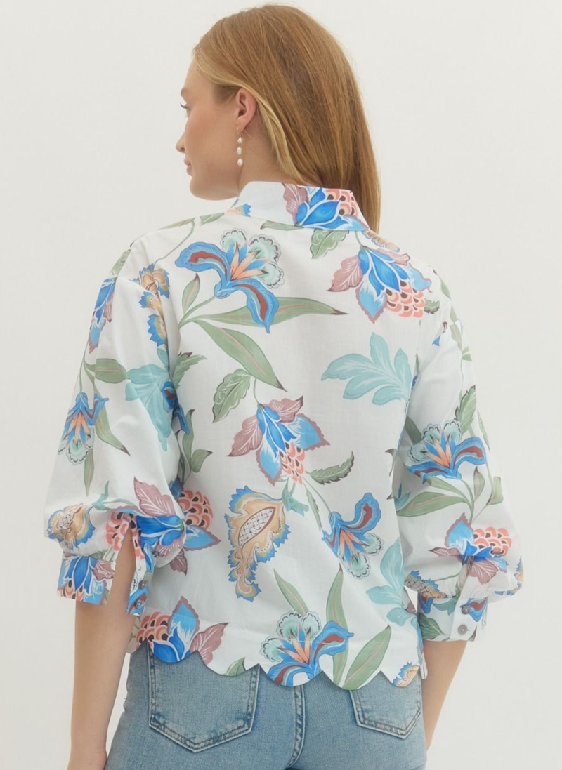 Rhythmic Garden Floral Blouse