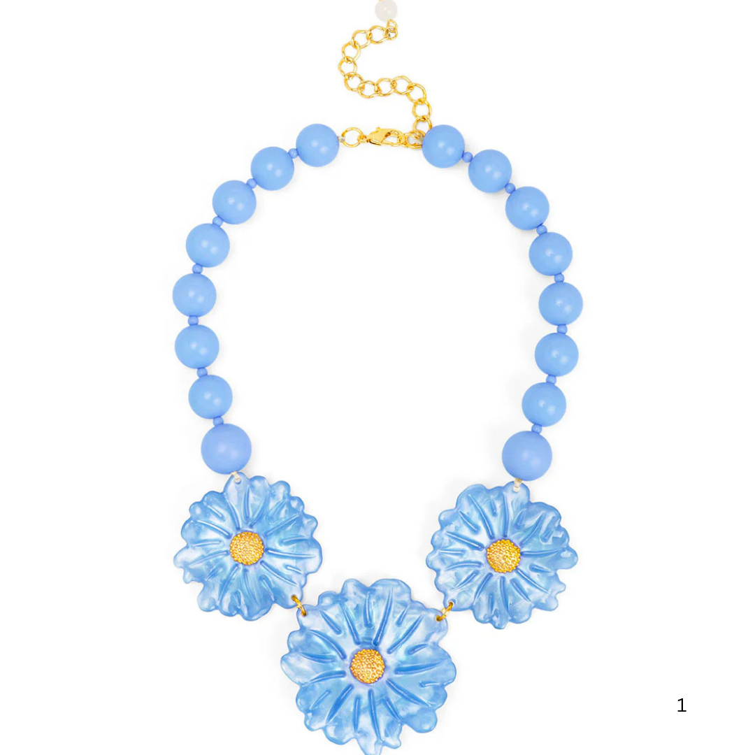 Large Flower Beaded Necklace