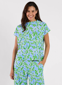 Tillie Top - Painted Mosaic Peri